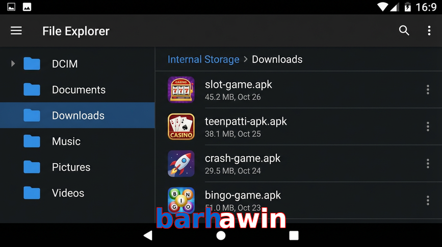 Main screen of Barhawin gameapk page for PK players
